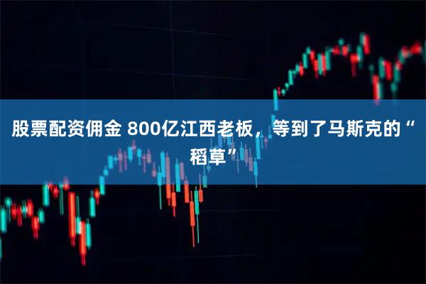 股票配资佣金 800亿江西老板，等到了马斯克的“稻草”
